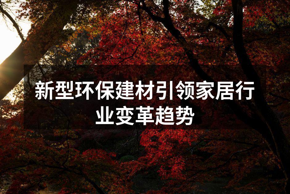 新型环保建材应用示例